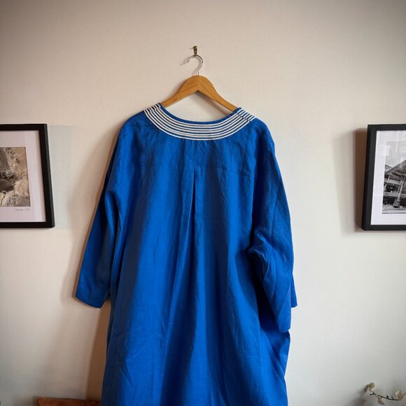 NWT Ulla Popken 100% Linen Caftan - Plus Size - Picture 2 of 9